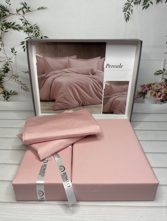 Постельное белье Romeo Home Percale тенсел пудровый