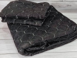 Покривало Lizbon велюрове 250x260 см. з наволочками чорне