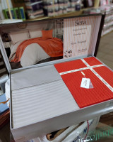 Набор постельного белья с пике - покрывалом Decolinda Sera Vizon - Coral евро
