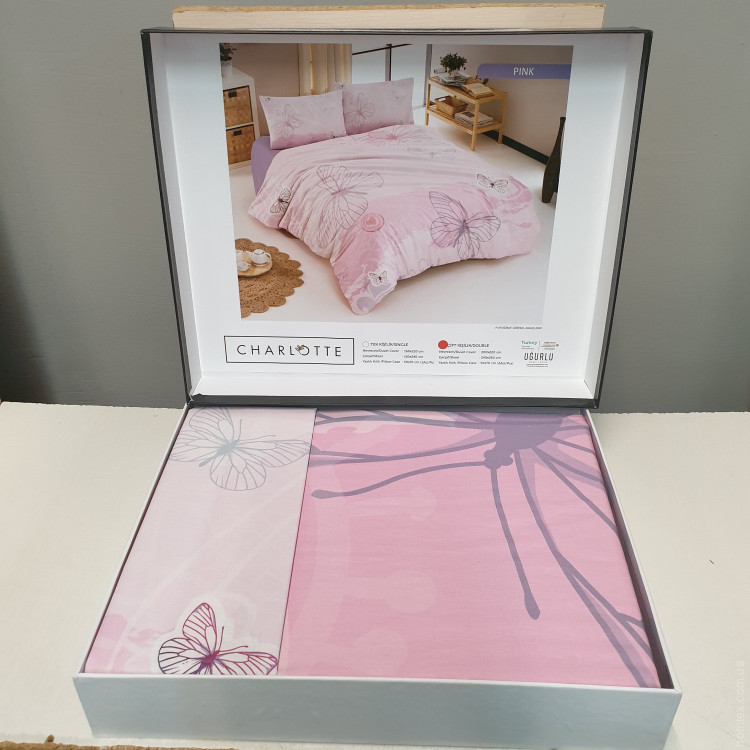 Постельное белье Charlotte Pink евро
