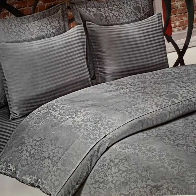 Постільна білизна Maison Dor PEARL ANTRASIT (світло-антрацитова) євро