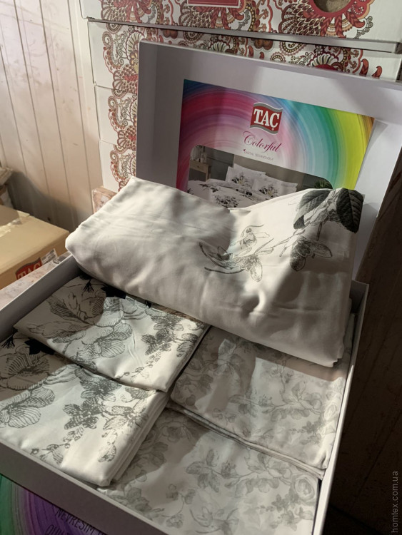 Постільна білизна TAC Digital Lorraine gri v01 сірий євро