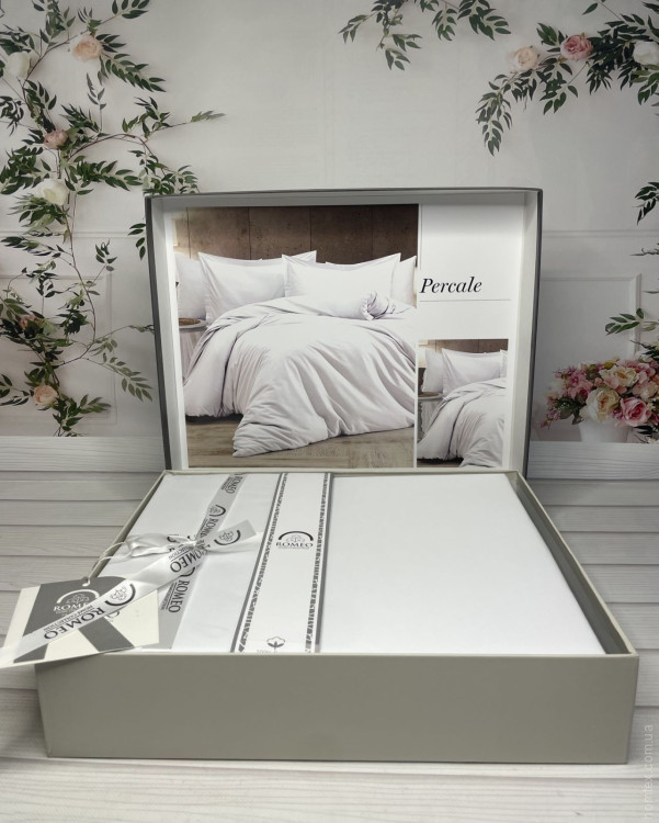 Постільна білизна Romeo Home Percale тенсел білий євро