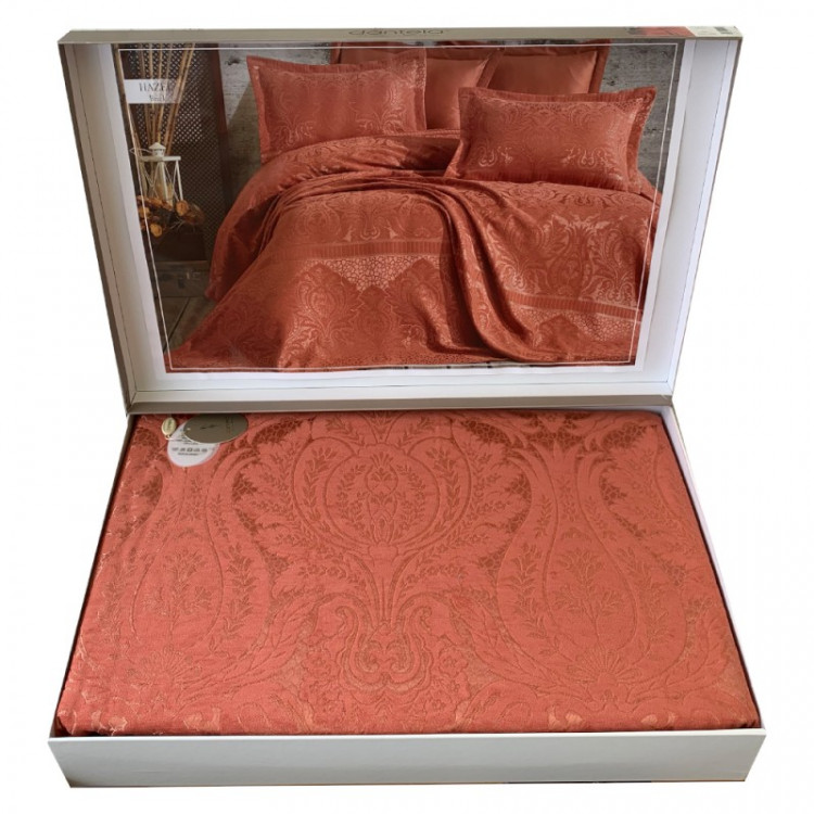 Покривало Dantela Vita Hazel Brick 260x260 см