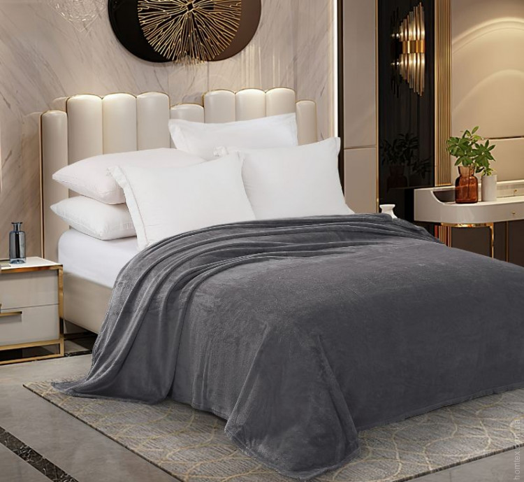 Плед Флисовый Love you Графит 150х200 см Плед Флисовый Love you Графит 150х200 см