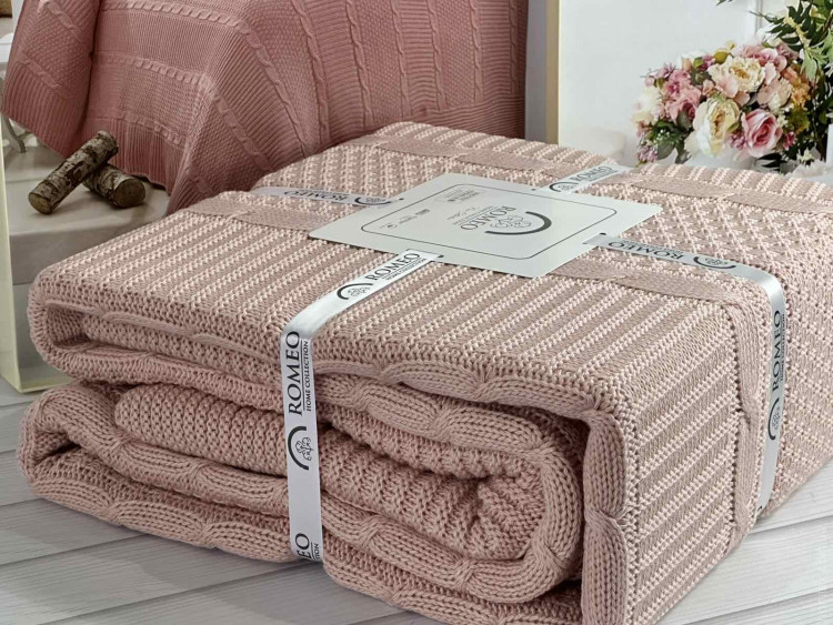 Плед акриловый Romeo Home Erguvan pudra 220х240 см