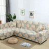 Набор чехлов HomyTex на угловой диван 3.2 Абстракция беж