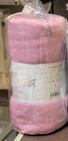 Махровая простынь на резинке Maison D'or Розовая 180x200 см с наволочками