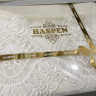 Скатерть хлопковая с кружевами Haspen Zana 