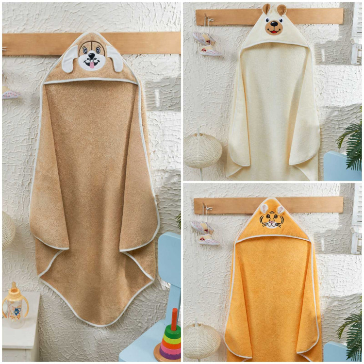 Полотенце детское для купания с капюшоном Zeron 100x100 см, 450 г/м2 модель 12