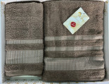 Набір рушників Arya Hera коричневий 50х90 см + 70x140 см