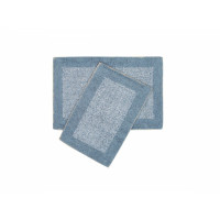 Набор ковриков для ванной Shalla Fabio mavisi синий 40х60 см + 50х100 см 