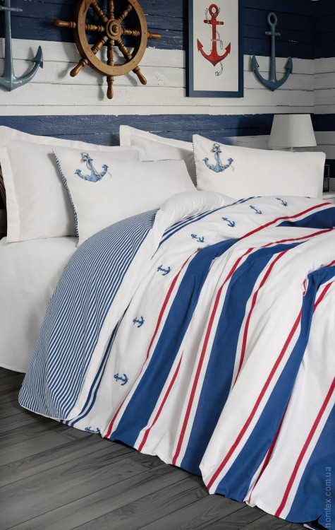 Постельное белье Cotton Box Maritime Brine Ecru евро 