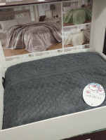 Махрове простирадло Cestepe 200x220 см темно-сіре Махрове простирадло Cestepe 200x220 см темно-сіре