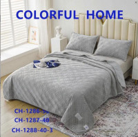 Покрывало велюровое Colorful Home 210x230 см с наволочками Ромб, модель 5