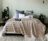 Плед шиншилла Home Textile 200x220 см бежевый