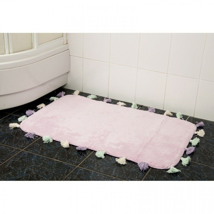 Коврик для ванной Irya Lucca pembe розовый 60x90 см