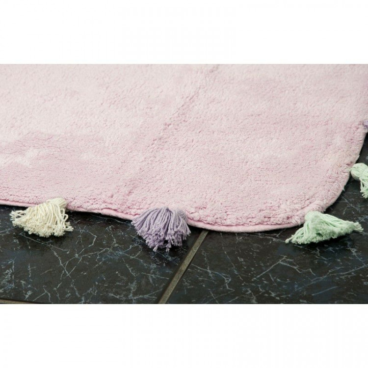 Коврик для ванной Irya Lucca pembe розовый 60x90 см