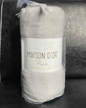 Махровая простынь на резинке Maison D'or Светло-серая 180x200 см с наволочками