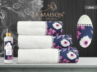 Набір рушників La Maison Lima з 3 шт. 30х50 см+ 50х90 см +70x140 см з парфумом