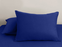 Трикотажный набор Mirson 19-501 Ollion простынь на резинке – 160x200+25 см + наволочка 2 шт - 50x70 см, синий