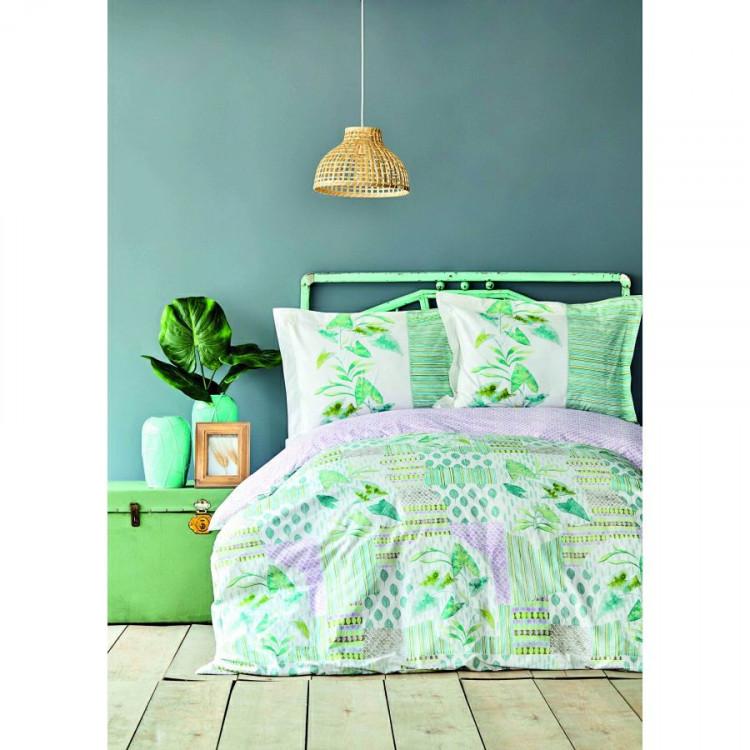 Постельное белье Karaca Home Camelia yesil евро Постельное белье Karaca Home Camelia yesil евро