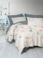 Постельное белье Cotton Box Maritime Kaija Mavi евро
