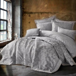 Постельное белье Dantela Vita Nilda grey с покрывалом евро