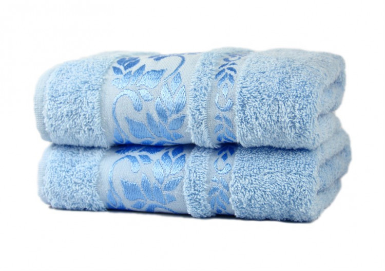 Полотенце махровое IzziHome Branch 450 г/м2 голубой 50x90 см Полотенце махровое IzziHome Branch 450 г/м2 голубой 50x90 см