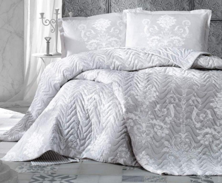 Постільна білизна зі стьобаним підковдрою - покривалом Aran Clasy Alone V1 євро