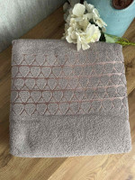 Махрова простирадло-піке Gold Soft Life пудра 200x220 см