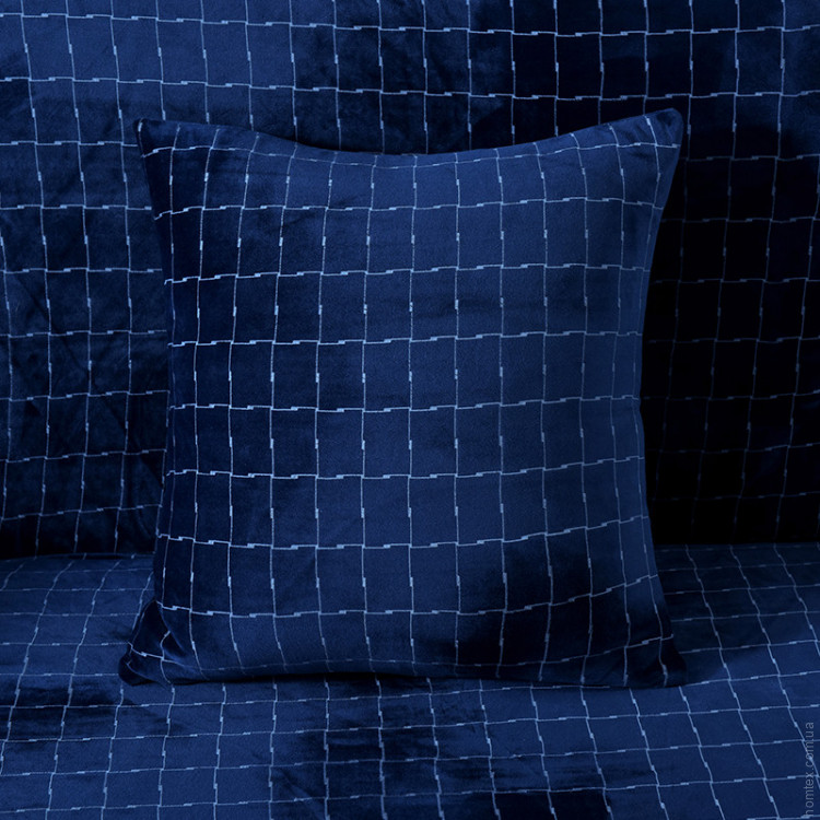 Декоративная наволочка микрофибра Homytex 45x45 см синяя Декоративная наволочка микрофибра Homytex 45x45 см синяя