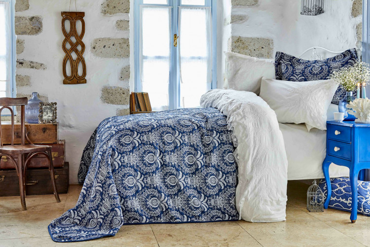 Набор постельного белья с покрывалом Karaca Home Elina 2018-2 beyaz евро