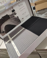 Набор постельного белья с пике - покрывалом Decolinda Sera Black - Grey евро