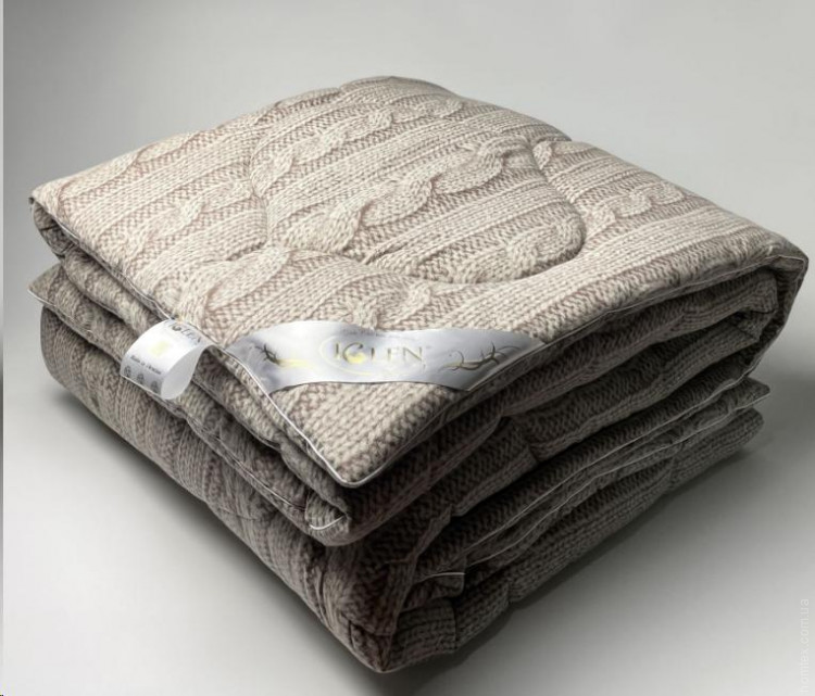 Одеяло Iglen 100% шерсть в фланели демисезонное 160х215 см.