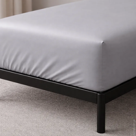 Простирадло натяжне U-tek сатин Boston Soft Grey 80x200+25 см