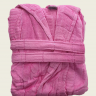 Халат женский махра/велюр длинный с капюшоном ( TM Gursan), розовый
