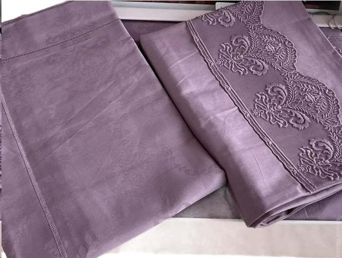 Постельное белье Maison D'or Mirabella Dantela Lilac евро
