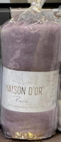 Махровая простынь на резинке Maison D'or Лиловая 180x200 см с наволочками 