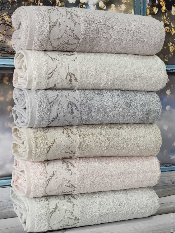 Набор махровых бамбуковых полотенец Pupilla из 6 - ти шт. 50х90 см, модель 2