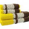 Полотенце махровое Hobby Nazende желтый - коричневый 50x90 см