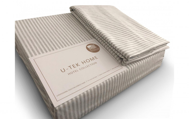 Постельное белье Utek Hotel Collection Cotton Stripe Grey 10 евро