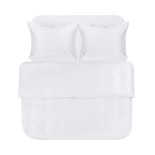 Постельное белье Lotus Home сатин premium Dakota Modern белый евро