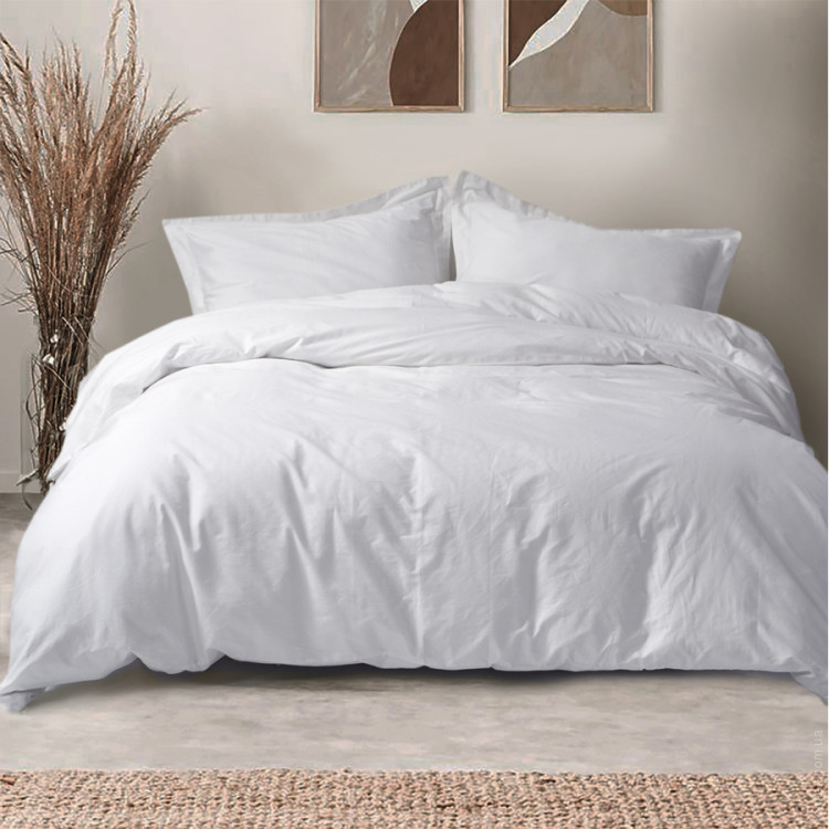 Постільна білизна Lotus Home сатин premium Dakota Modern білий євро