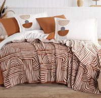 Постільна білизна Istanbul Babil kiremit євро з пледом Постільна білизна Istanbul Babil kiremit євро з пледом