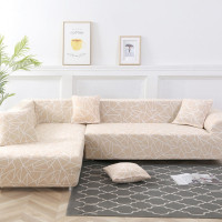 Набір чохлів HomyTex на кутовий диван 3.2 Геометрія беж