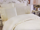 Постельное белье Mays Ranforce Var.12 Cream с гипюром евро 