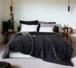 Плед шиншилла Home Textile 200x220 см графитовый