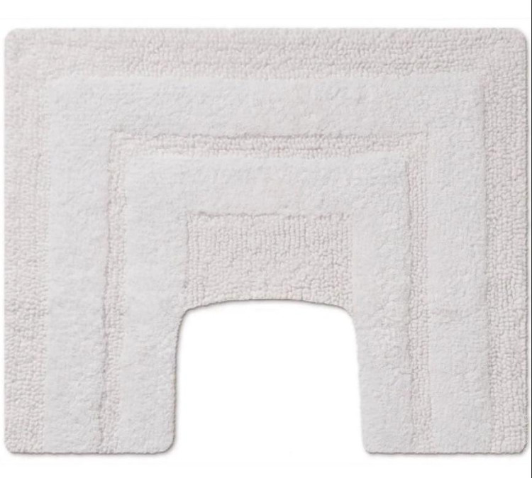 Коврик для ванной PHP Sirio bianco 50x40 см с вырезом под унитаз