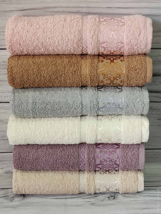 Набір махрових рушників Mame Home 70x140 см із 6 шт, модель 14